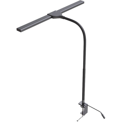 Data Accessories Company Clamp-On LED Desk Lamp - 20" Height x 18" Width - LED Bulb - Flexible Neck, Gooseneck, Dimmable