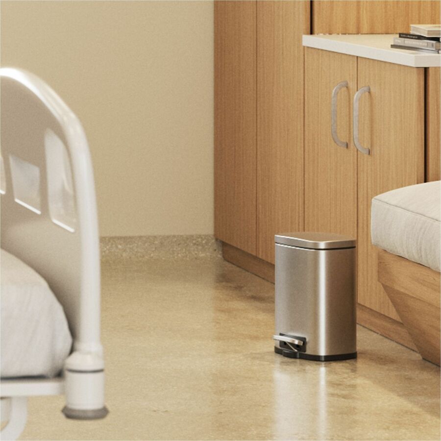 HLS Commercial Fire-Rated Soft Step Trash Can - 1.32 gal Capacity - 1 Each