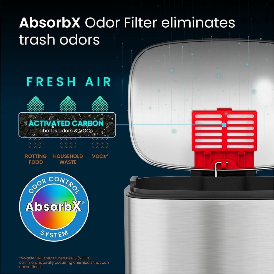 HLS Commercial Fire-Rated Soft Step Trash Can - 1.32 gal Capacity - 1 Each