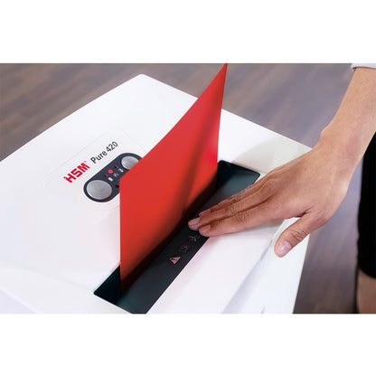 HSM Pure 420 - 1/4" - Continuous Shredder - Strip Cut - 24 Per Pass - for shredding Staples, Paper, Paper Clip, Credit C