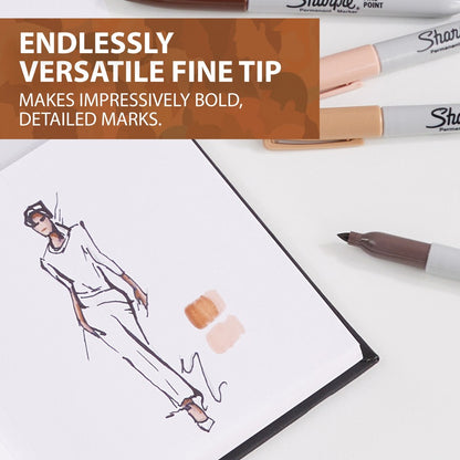 Sharpie Fine Point Permanent Marker - Assorted Ink - 12 / Pack