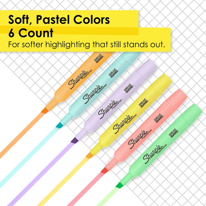 Sharpie SmearGuard Tank Style Highlighters - Assorted Ink - 6 / Pack