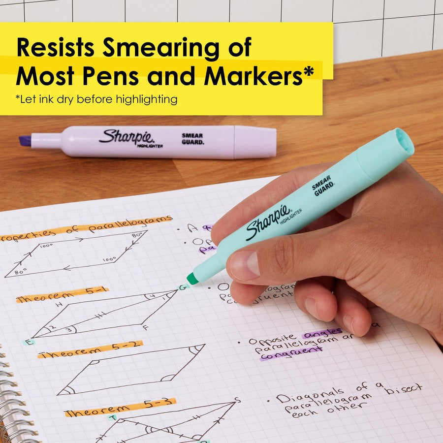 Sharpie SmearGuard Tank Style Highlighters - Assorted Ink - 6 / Pack