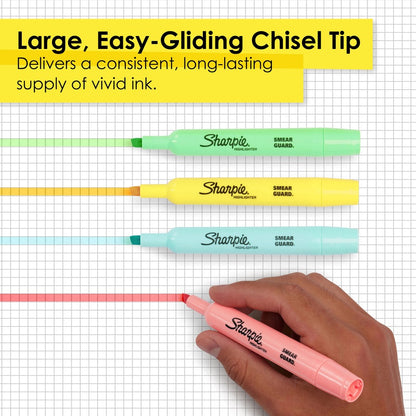 Sharpie SmearGuard Tank Style Highlighters - Assorted Ink - 6 / Pack