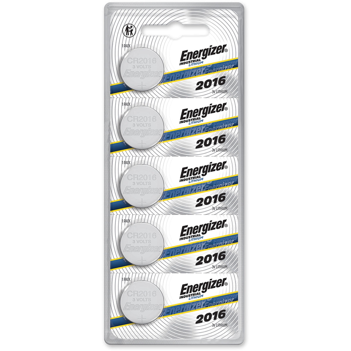 Energizer Industrial 2016 Lithium Battery 5-Packs - For Laser Pointer, Glucose Monitor, Digital Thermometer - CR2016 - 1