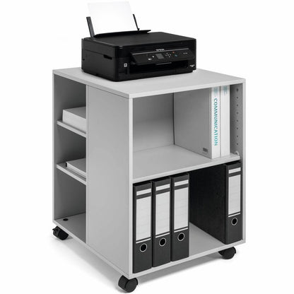 DURABLE Multifunction Trolley - 6 Shelf - 132 lb Load Capacity - 4 Casters - Wood - 20.79" Width x 23.31" Depth x 29.45"