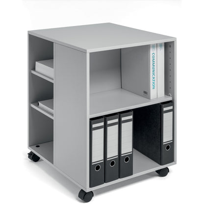 DURABLE Multifunction Trolley - 6 Shelf - 132 lb Load Capacity - 4 Casters - Wood - 20.79" Width x 23.31" Depth x 29.45"