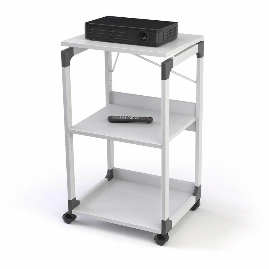 DURABLE System Overhead/Beamer Trolley - 3 x Shelf(ves) - 34.72" Height x 20" Width x 17.01" Depth - Metal, Steel, Resin