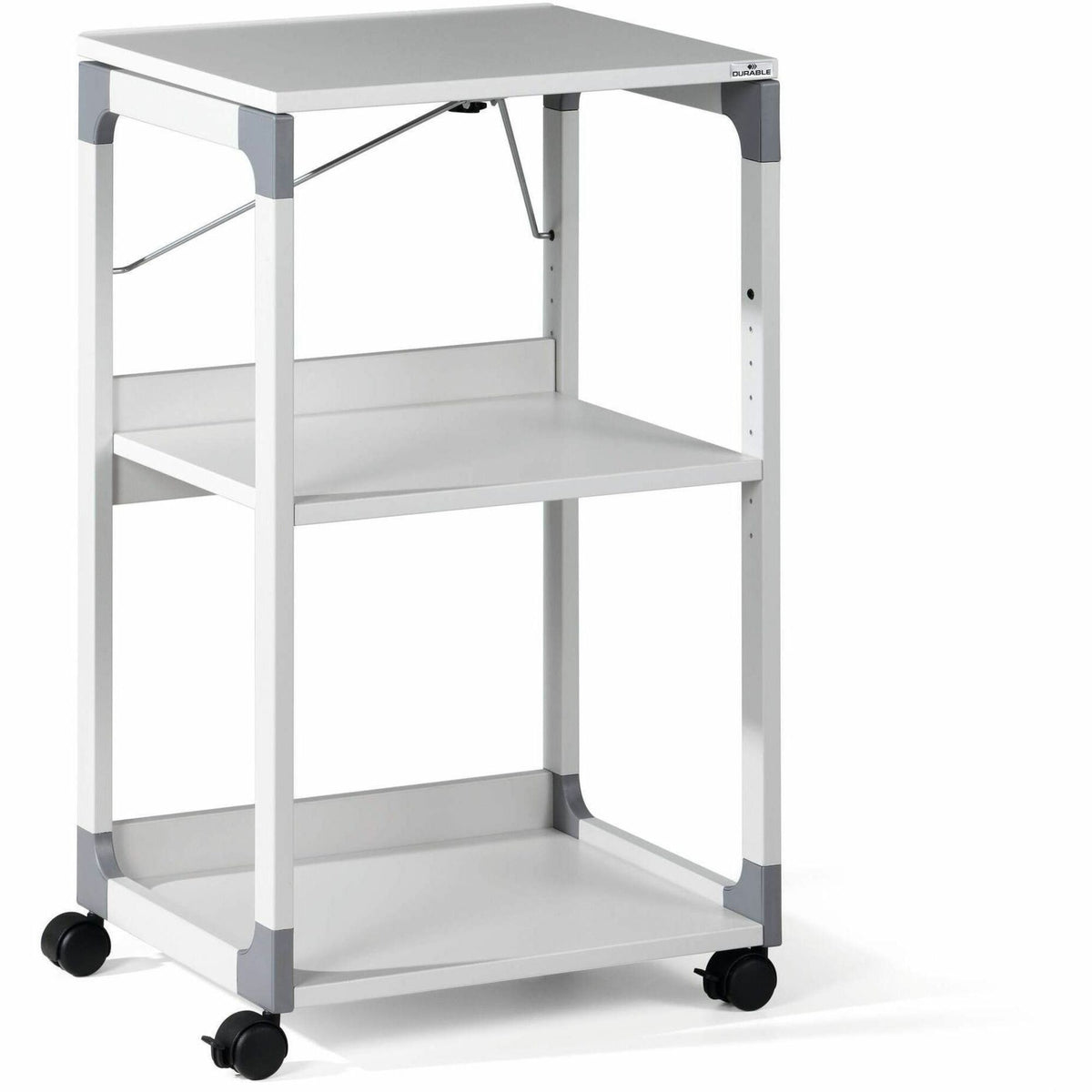 DURABLE System Overhead/Beamer Trolley - 3 x Shelf(ves) - 34.72" Height x 20" Width x 17.01" Depth - Metal, Steel, Resin
