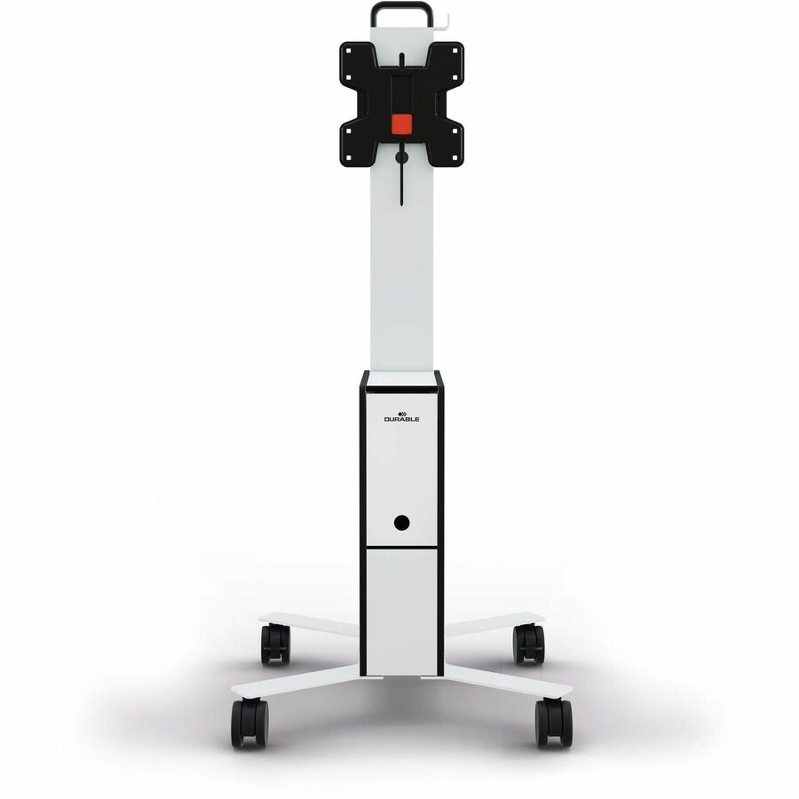 DURABLE COWORKSATION Mobile TV Cart - 3 Shelf - 39.68 lb Load Capacity - 4 Casters - High Density Fiberboard (HDF) - 1 E