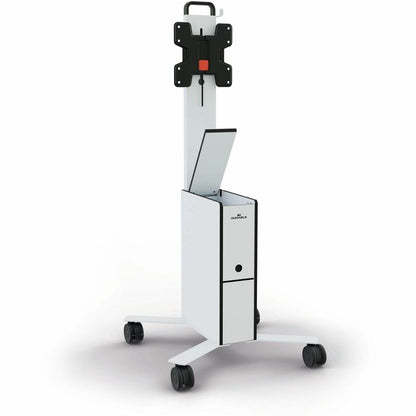 DURABLE COWORKSATION Mobile TV Cart - 3 Shelf - 39.68 lb Load Capacity - 4 Casters - High Density Fiberboard (HDF) - 1 E