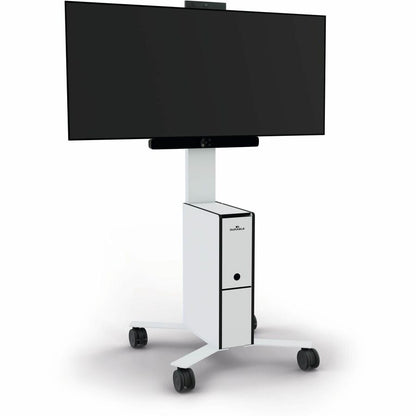 DURABLE COWORKSATION Mobile TV Cart - 3 Shelf - 39.68 lb Load Capacity - 4 Casters - High Density Fiberboard (HDF) - 1 E