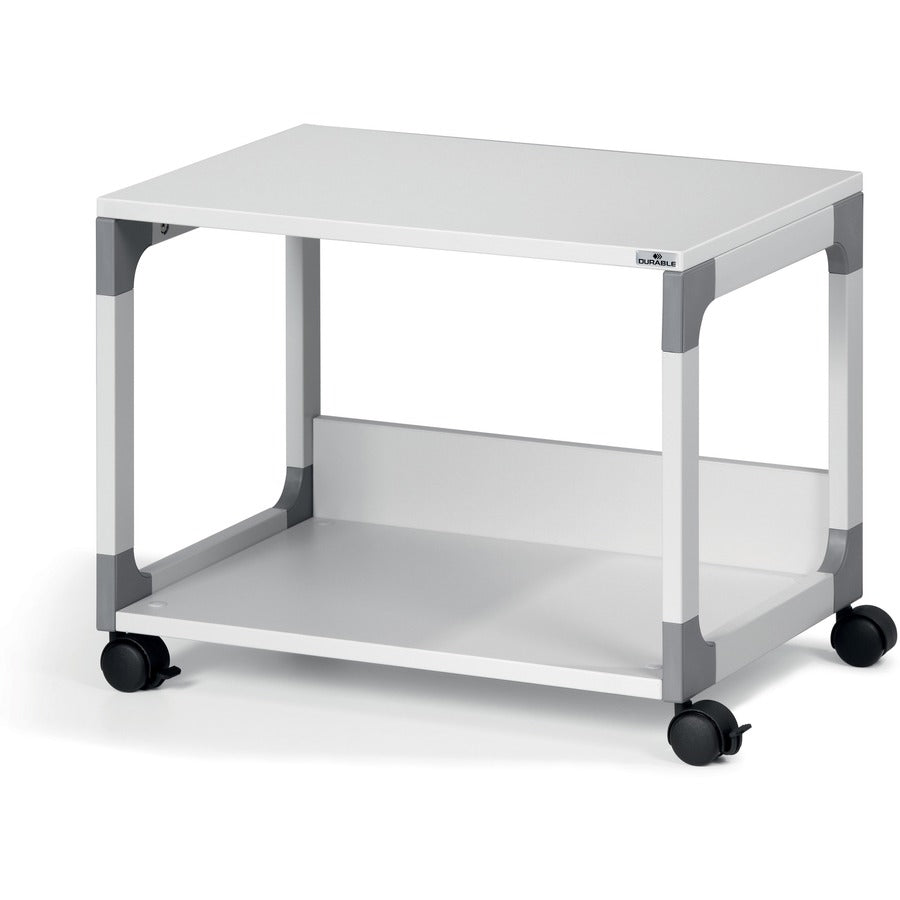 DURABLE System 48 Multifunction Trolley - 2 Shelf - 4 Casters - Plastic, Melamine Faced Chipboard (MFC), Steel - 1 Each