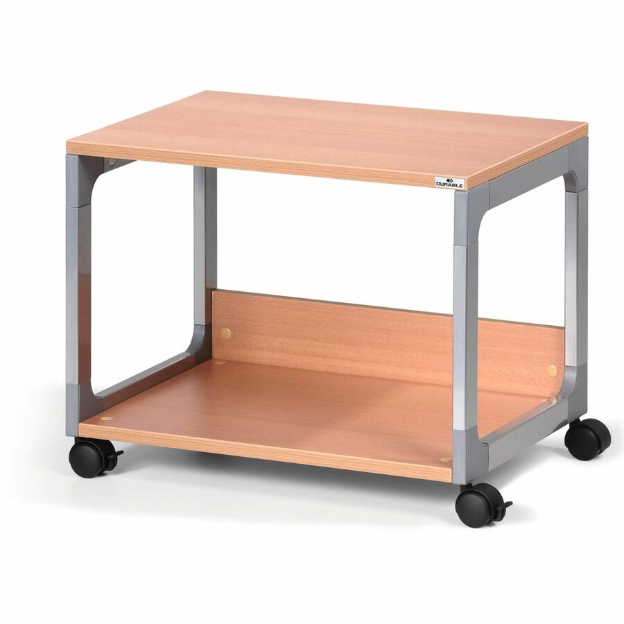 DURABLE System 48 Multifunction Trolley - 2 Shelf - 4 Casters - Metal, Plastic, Fiberglass, Hardboard, Melamine, Steel -
