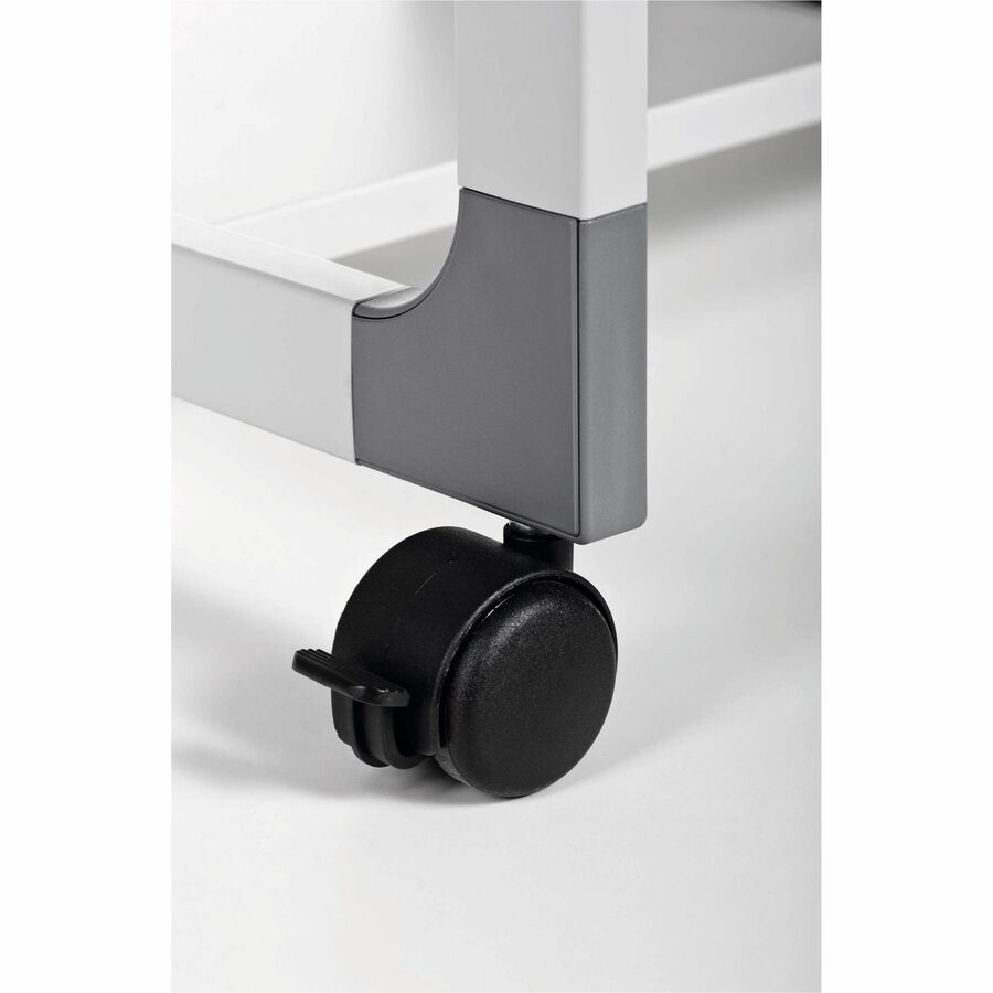 DURABLE System 48 Multifunction Trolley - 2 Shelf - 4 Casters - Metal, Plastic, Fiberglass, Hardboard, Melamine, Steel -