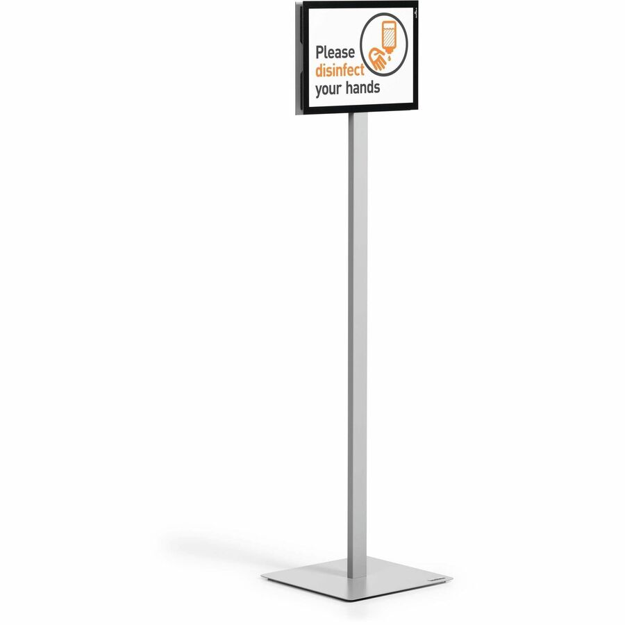 DURABLE Info Basic Floor Stand - Floor - Charcoal Gray - For Reception Area, Waiting Room, Lobby, Trade Show - 1 Each