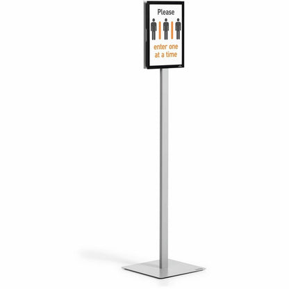 DURABLE Info Basic Floor Stand - Floor - Charcoal Gray - For Reception Area, Waiting Room, Lobby, Trade Show - 1 Each