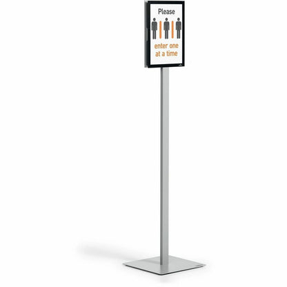 DURABLE Info Basic Floor Stand - Floor - Charcoal Gray - For Reception Area, Waiting Room, Lobby, Trade Show - 1 Each