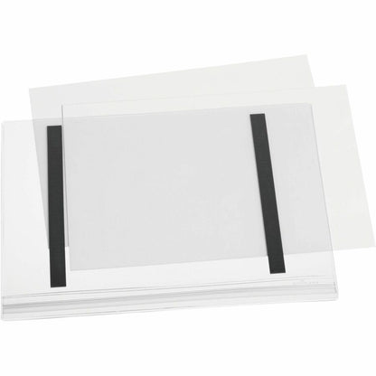 DURABLE Water Resistant Pockets, Letter, Magnetic - 5 PK - 9.72" Holding Width x 12.80" Holding Height - 5 / Pack
