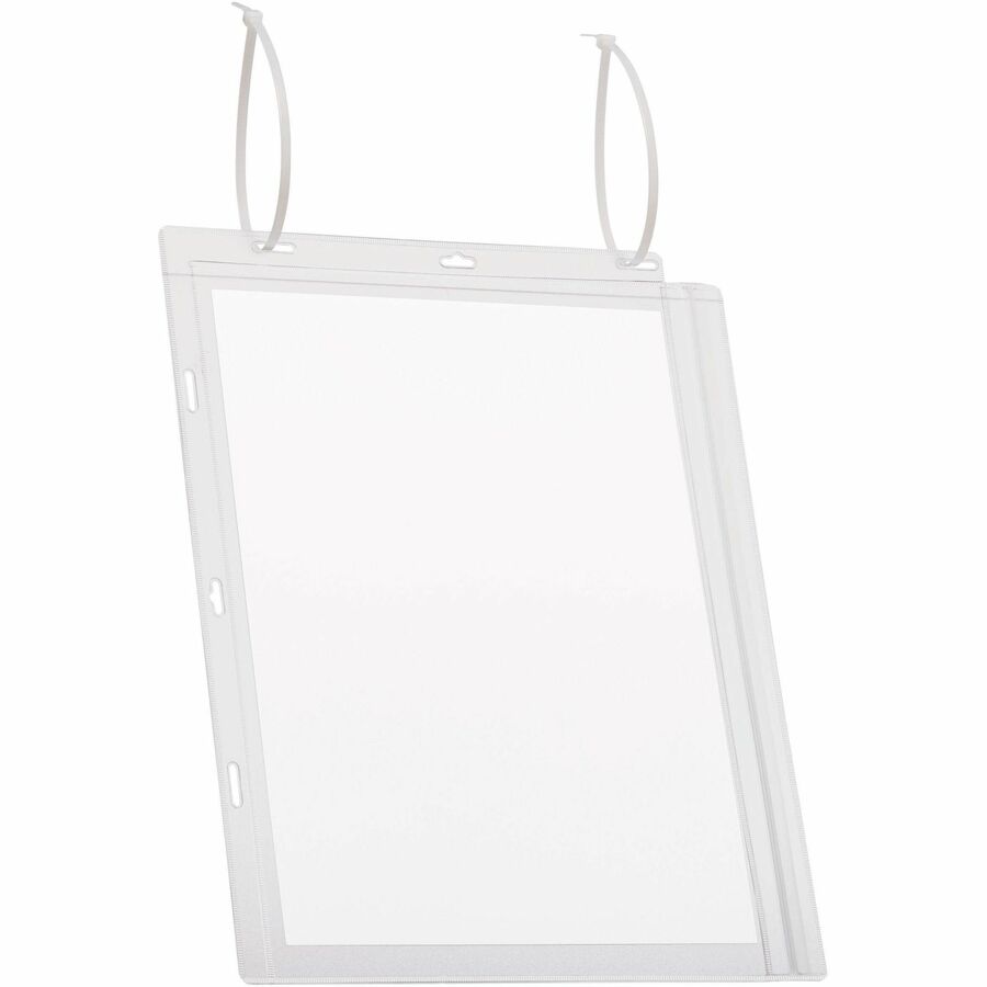 DURABLE Water Resistant Pockets, Letter, Cable Ties - 5 PK - Print/Message - "Landscape, Portrait - 5 / Pack
