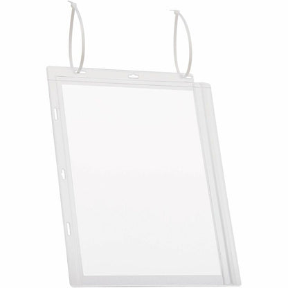 DURABLE Water Resistant Pockets, Letter, Cable Ties - 5 PK - Print/Message - "Landscape, Portrait - 5 / Pack