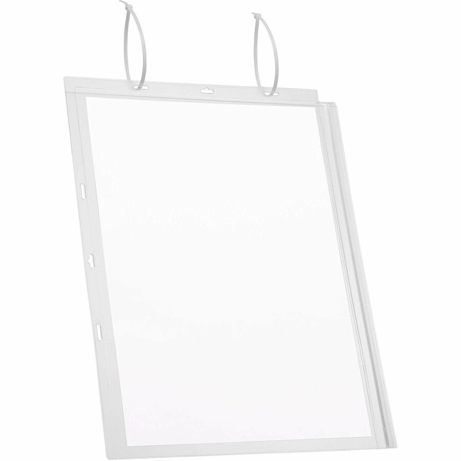 DURABLE Water Resistant Pockets, Tabloid, Cable Ties - 5 PK - Print/Message - "Portrait, Landscape - 5 / Pack