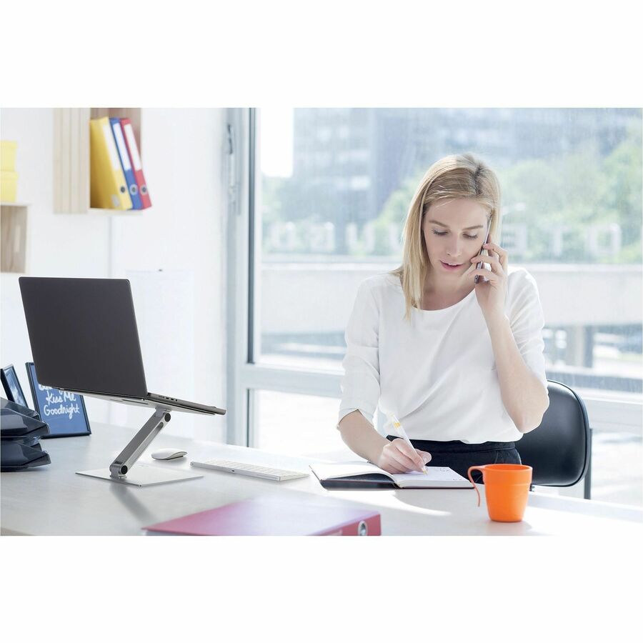 DURABLE Laptop Stand Rise - Up to 17" Screen Support - 11.02 lb Load Capacity - 12.60" Height x 9.06" Width x 11.02" Dep