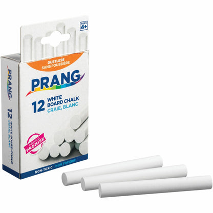 Prang Nontoxic Chalk Sticks - 3.3" Length - White - 12/Box - 2 / Bundle
