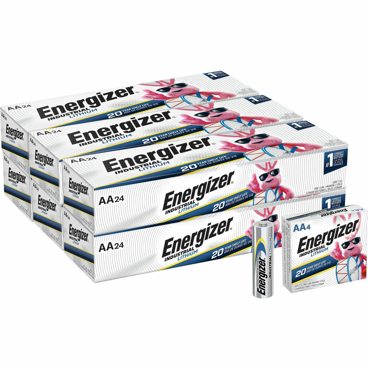 Energizer Industrial AA Lithium Batteries - For Construction, Facility Maintenance, Medical Center, Office, Classroom - 