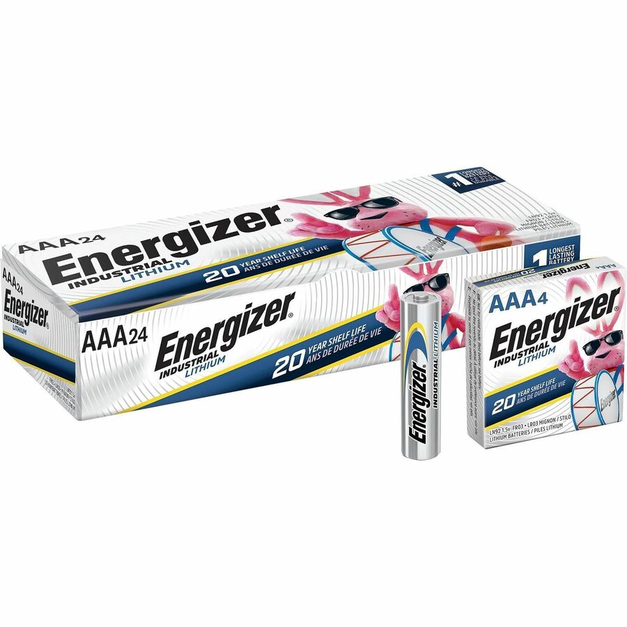Energizer Industrial AAA Lithium Batteries - For Construction, Facility Maintenance, Medical Center, Office, Classroom -