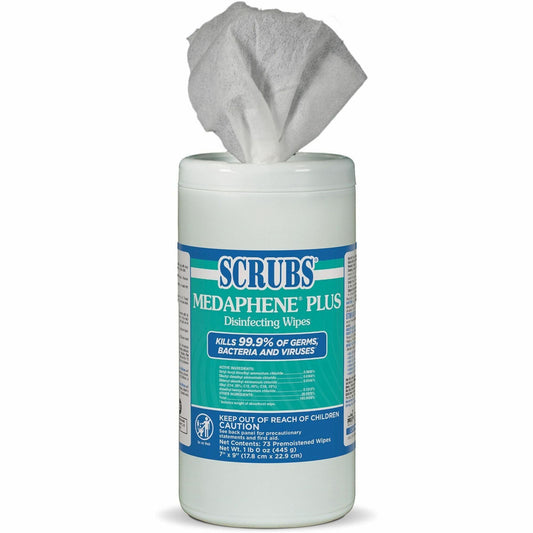 SCRUBS Medaphene Plus Disinfecting Wipes - Citrus Scent - 6 / Carton