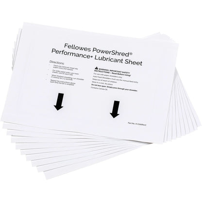 Fellowes Powershred Performance+ Lubricant Sheets - Dust Retention - White