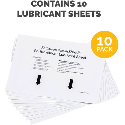 Fellowes Powershred Performance+ Lubricant Sheets - Dust Retention - White