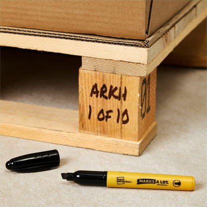 Avery® Marks A Lot UltraDuty Markers, Chisel Tip, 2 Assorted Markers (29863) - Black, Red Ink - Polyester Tip - 2 / Pack