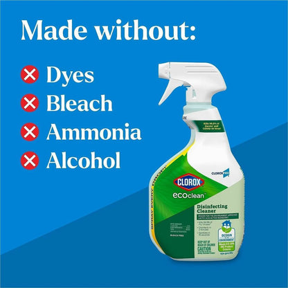 CloroxPro™ EcoClean Disinfecting Cleaner Spray - Ready-To-Use - 32 fl oz (1 quart) - Fresh Scent - 1 Each