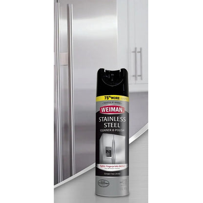 Weiman Stainless Steel Cleaner/Polish - 17 oz (1.06 lb) - Streak-free, Fingerprint Resistant, Dust Resistant, Dirt Resis