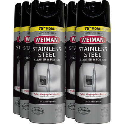 Weiman Stainless Steel Cleaner/Polish - 17 oz (1.06 lb) - Streak-free, Fingerprint Resistant, Dust Resistant, Dirt Resis