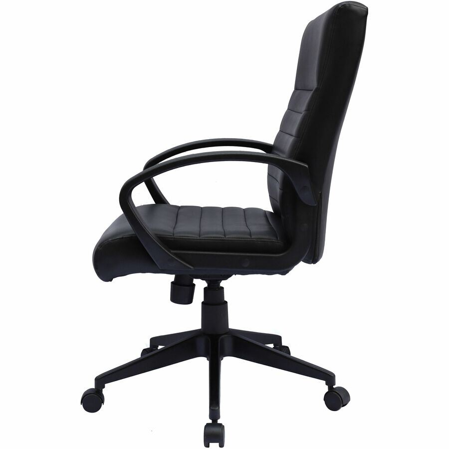 Boss Ribbed Back Task Chair - Black Seat Color - Vinyl Seat Material - Black Back Color - Vinyl Back Material - Black Fr
