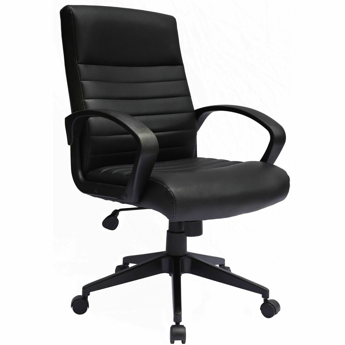 Boss Ribbed Back Task Chair - Black Seat Color - Vinyl Seat Material - Black Back Color - Vinyl Back Material - Black Fr