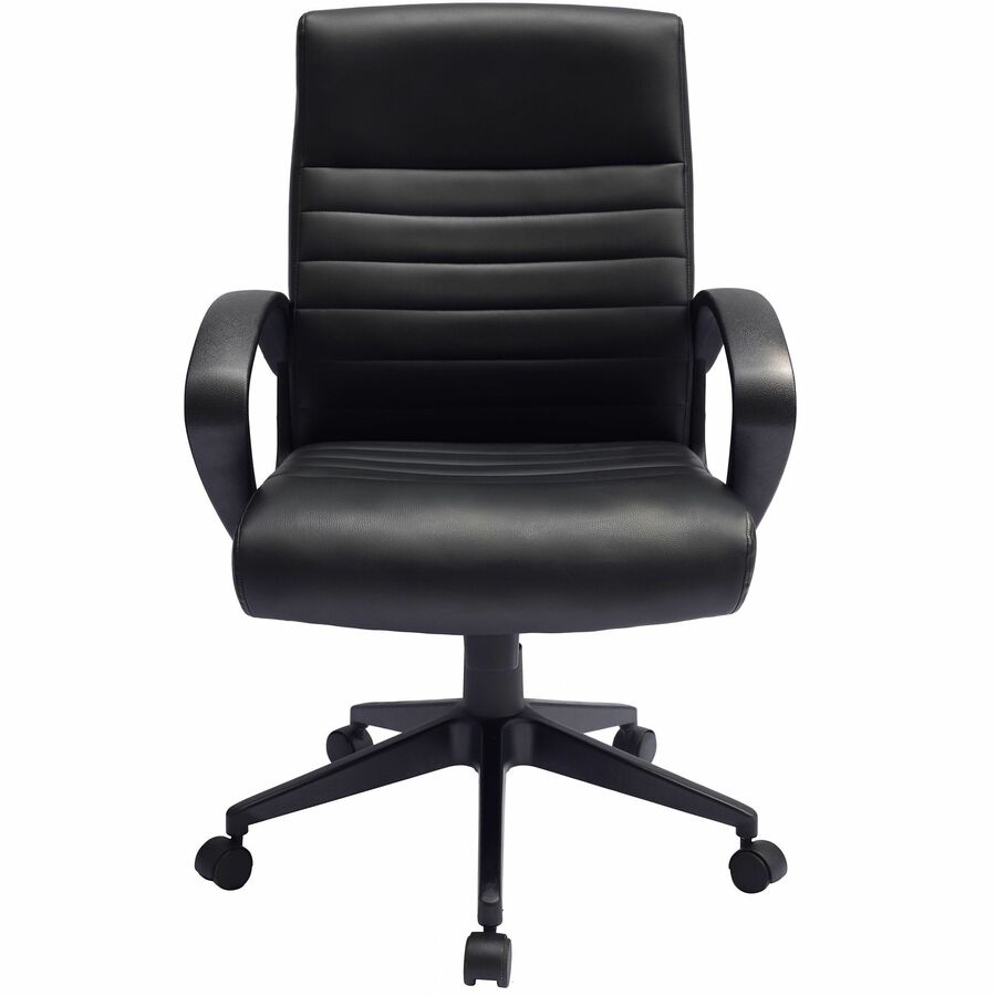 Boss Ribbed Back Task Chair - Black Seat Color - Vinyl Seat Material - Black Back Color - Vinyl Back Material - Black Fr