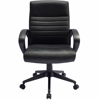 Boss Ribbed Back Task Chair - Black Seat Color - Vinyl Seat Material - Black Back Color - Vinyl Back Material - Black Fr