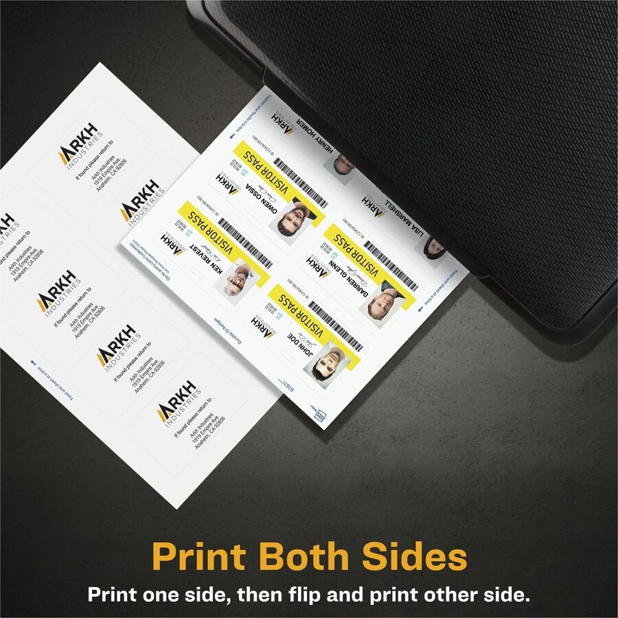 Avery® Name Badge - Print/Message - "Landscape - 2.1" Width x 3.4" Height - Rectangular Shape - Double Sided - 1 Pack