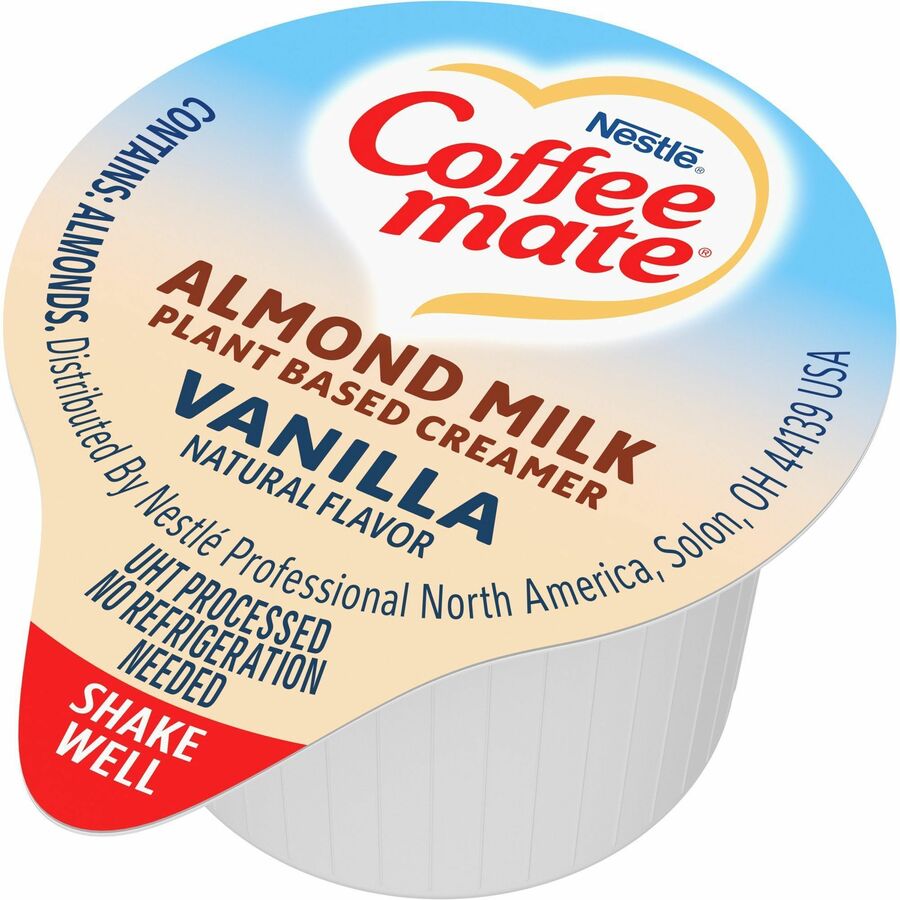 Coffee mate Almond Milk Vanilla Plant-Based Liquid Creamer Singles - Natural Vanilla Almond Milk Flavor - 0.38 fl oz (11