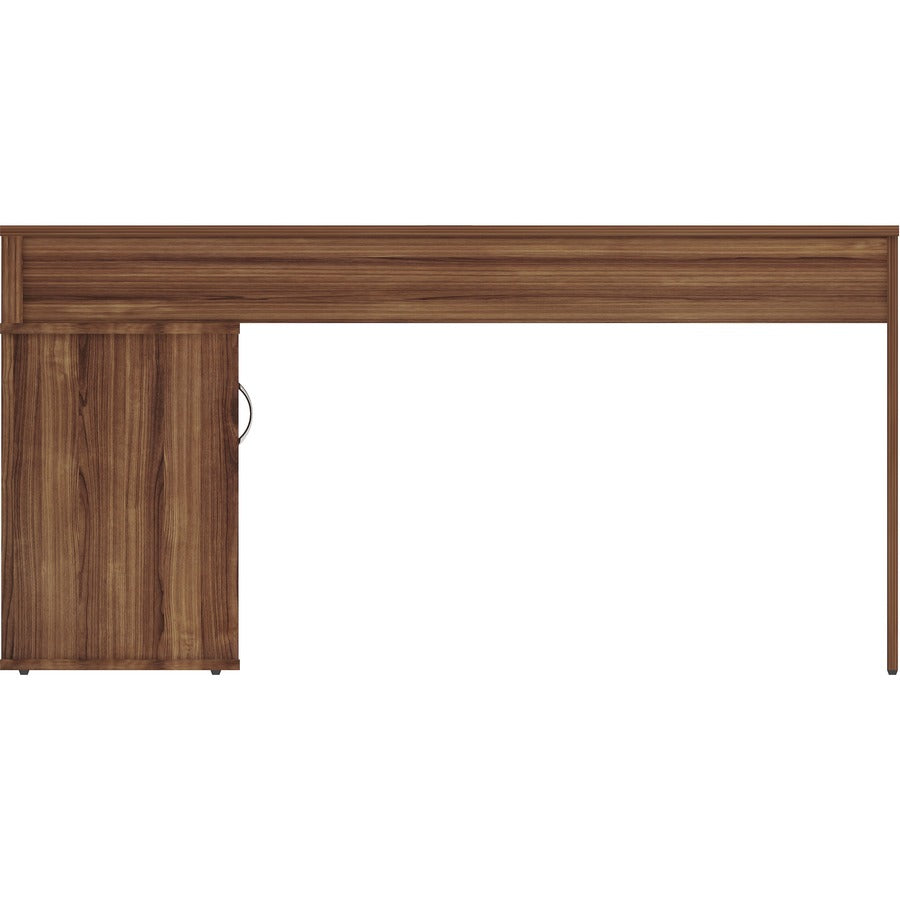 LYS L-Shape Workstation with Cabinet - Laminated L-shaped Top - 200 lb Capacity - 29.50" Height x 60" Width x 47.25" Dep