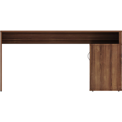 LYS L-Shape Workstation with Cabinet - Laminated L-shaped Top - 200 lb Capacity - 29.50" Height x 60" Width x 47.25" Dep