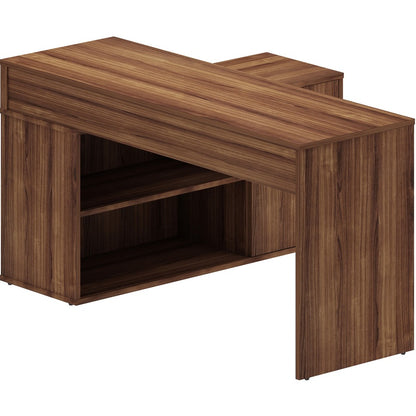 LYS L-Shape Workstation with Cabinet - Laminated L-shaped Top - 200 lb Capacity - 29.50" Height x 60" Width x 47.25" Dep