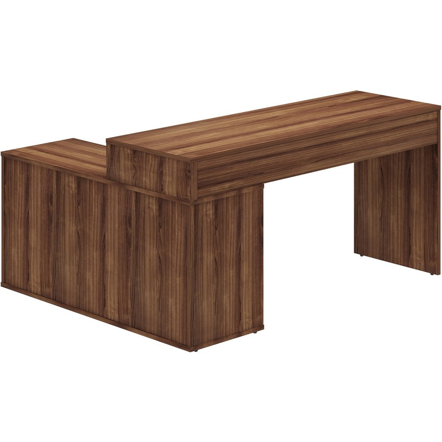 LYS L-Shape Workstation with Cabinet - Laminated L-shaped Top - 200 lb Capacity - 29.50" Height x 60" Width x 47.25" Dep