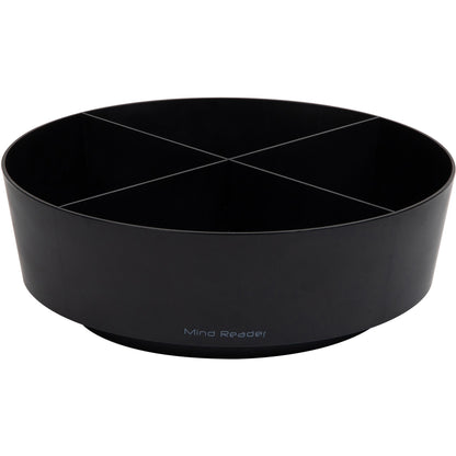 Mind Reader 4-Compartment Snack Carousel Organizer - 4 Compartment(s) - Rotate, Lightweight - Black - 1 Each