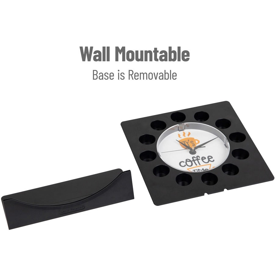 Mind Reader Anchor Coffee Pod Holder with Clock - Black - 1 Each