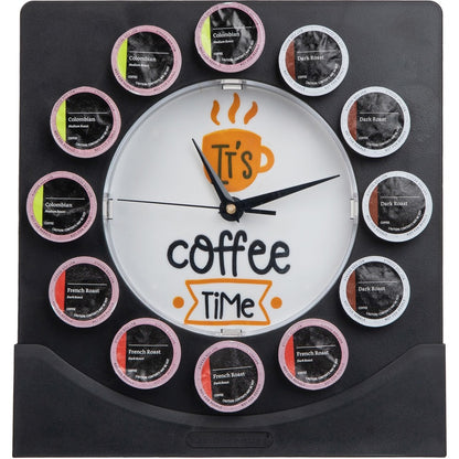 Mind Reader Anchor Coffee Pod Holder with Clock - Black - 1 Each